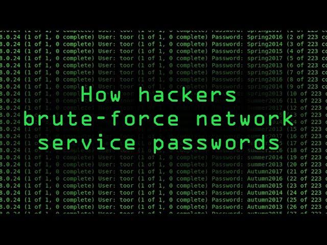 How Hackers Brute-Force Passwords for Network Services