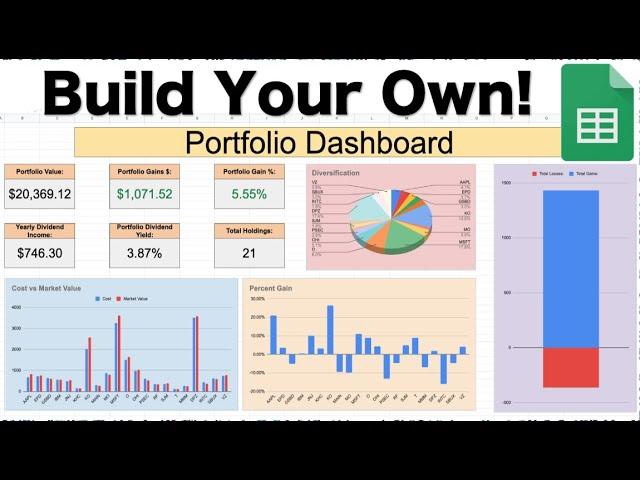 Build Your Own Portfolio Dashboard Tracker in 20 Minutes! (Portfolio Tracker in Google Sheets)