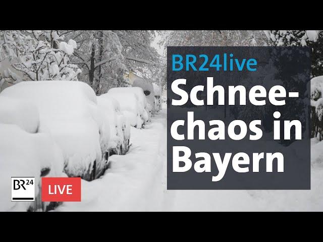 Schneechaos in Bayern: Zug- und Flugverkehr in München eingestellt | BR24live