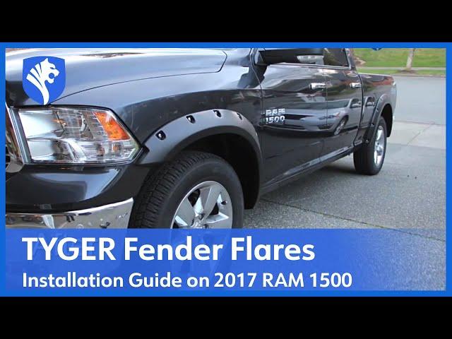 How to install TYGER Fender Flare on 2017 4th Gen Ram 1500 Pickup | TYGER AUTO