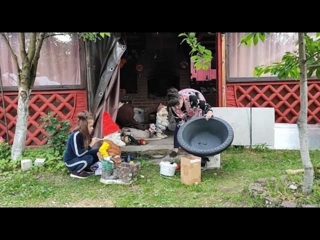Все для красоты и уюта. Как мы построили беседку из забора. Жизнь семьи в деревне.