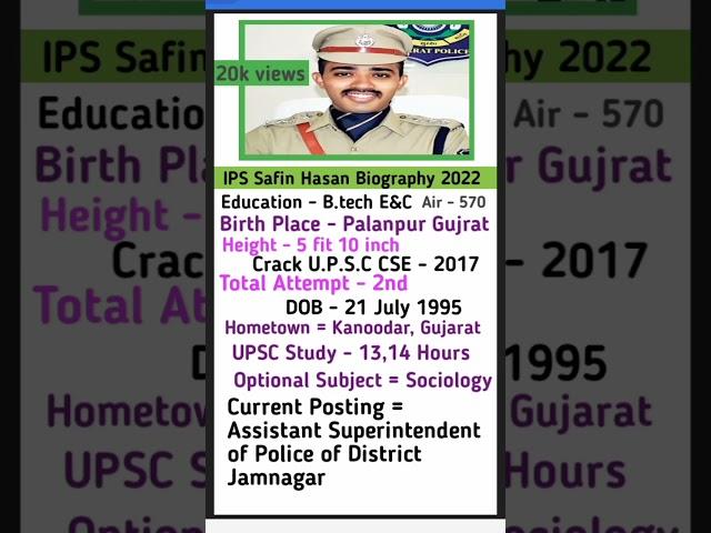 Youngest IPS Officer Mr. Safin Hasan Power 