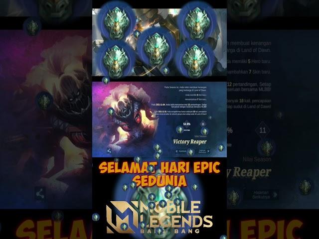 Happy world epic day new season 23 #mobilelegends #shorts