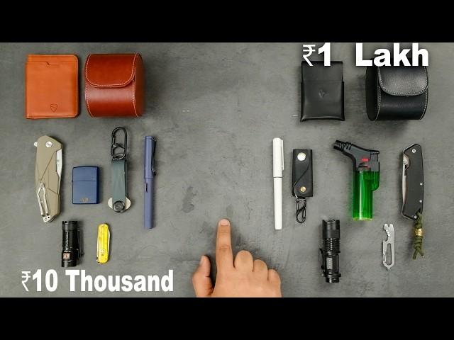 ₹10,000 vs ₹1,00,000 Everyday Carry Kit for Modern Men : Budget vs Premium EDC