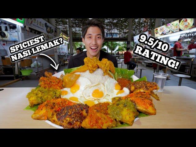 EATING 6KG OF THE SPICIEST Nasi Lemak in Singapore! | BEST NASI LEMAK I'VE EATEN!? | AYAM TALIWANG!