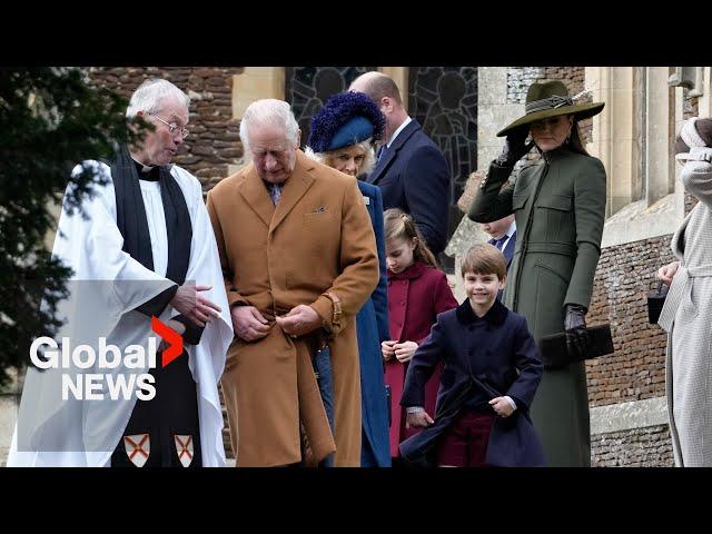 Royals attend 1st Christmas Day service after queen's death