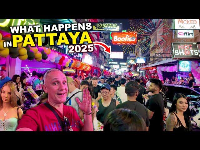 What Happens In PATTAYA On This Day | New Walking Street | Best New Year 2025 #livelovethailand