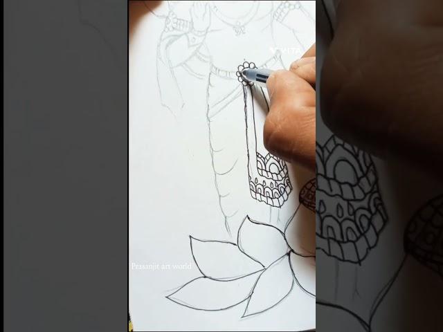 Sri Vishnu dev outline Drawing  #drawing #viral #video