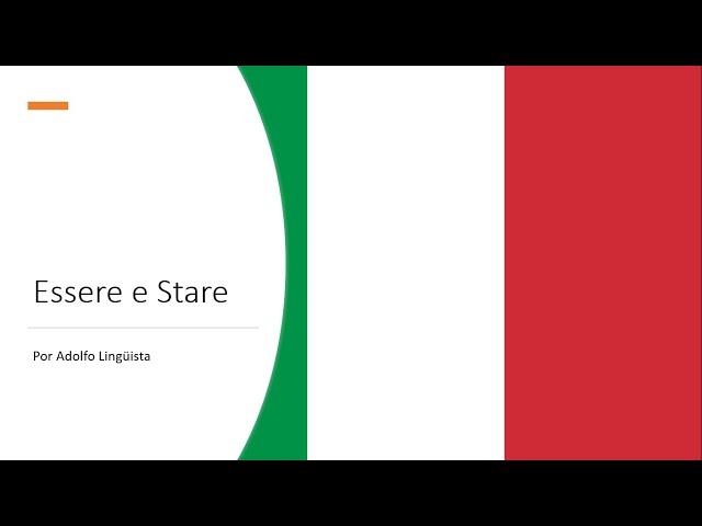 Aprender italiano: Los verbos essere y stare (Explicación completa)