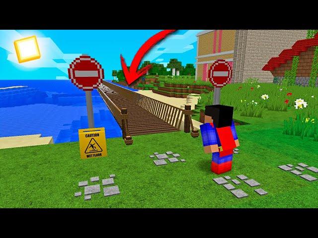 APARECE UN PUENTE MISTERIOSO EN LA CIUDAD EN MINECRAFT TROLL 