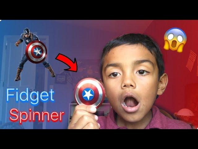 INSANE CAPTAIN AMERICA FIDGET SPINNER UNBOXING!!! - (SKIT)