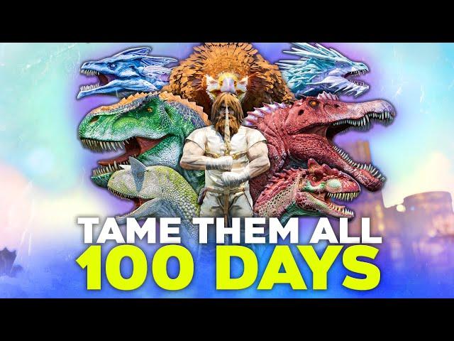 I HAVE 100 DAYS TO BEAT ARK HARDCORE RAGNAROK AND TAME EVERYTHING ON THE MAP!