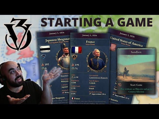 How to Start a Game in Victoria 3: Evaluating Nations & Pre-Unpause Actions