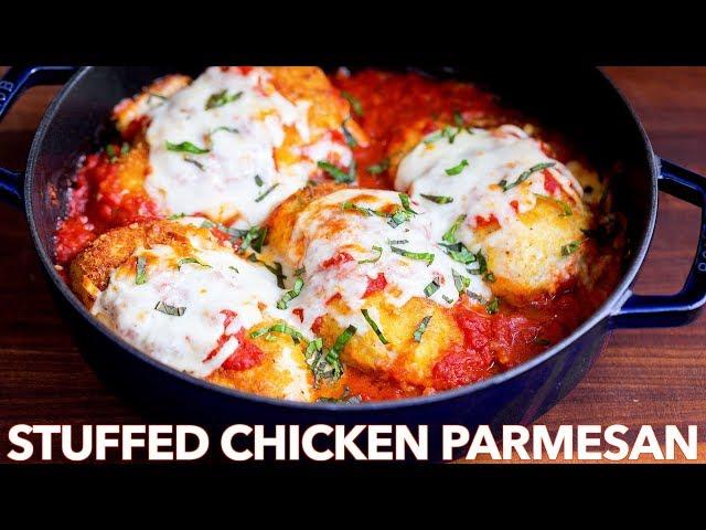 Stuffed Chicken Parmesan Recipe (with Gluten Free Option)