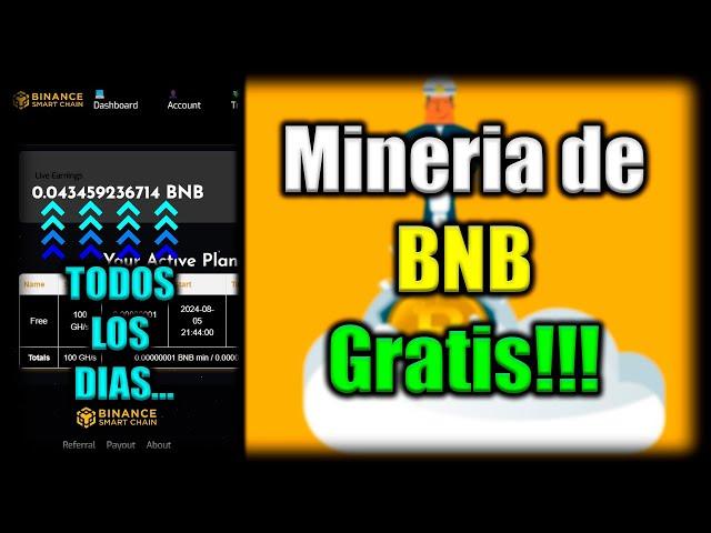 NUEVA MINERIA EN LA NUBE DE BNB GRATIS!!!