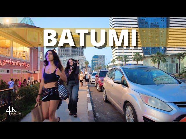  4K HDR | Evening Walk in Downtown Batumi 2024 - Georgia’s most beautiful and modern city