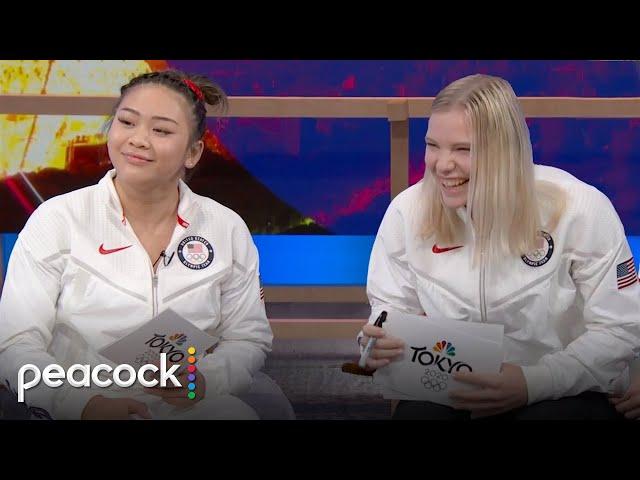 Suni Lee & Jade Carey Test Their Friendship In A Game of ‘Newly Medaled'! | Tokyo LIVE