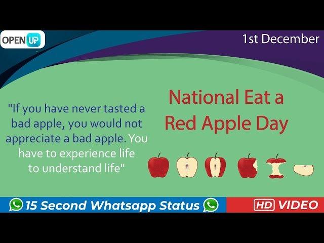 Happy National Eat a Red Apple Day | 1st December | WhatsApp Video Status