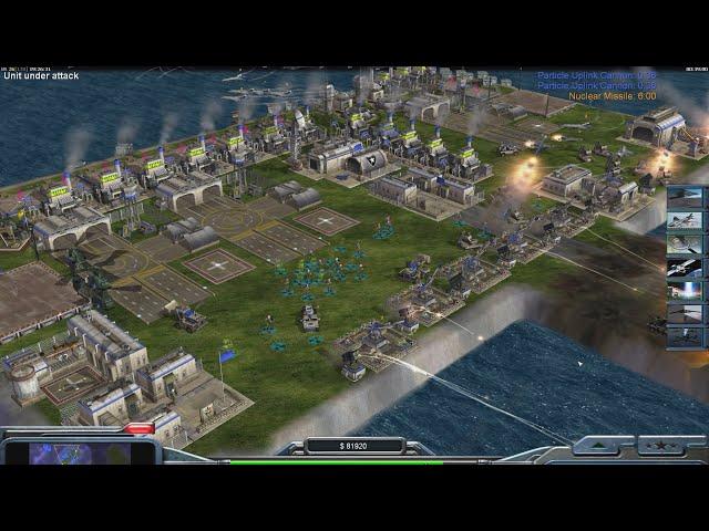 USA Air Force - Command & Conquer Generals Zero Hour - 1 vs 5 HARD Gameplay