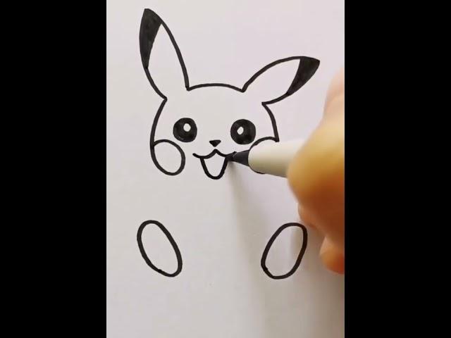 Pikachu Drawing | Kids Drawing | Simple Drawing for kids