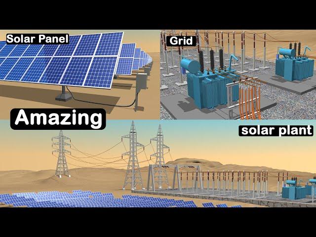 How do solar plants work? | solar plant explained | on grid solar power system