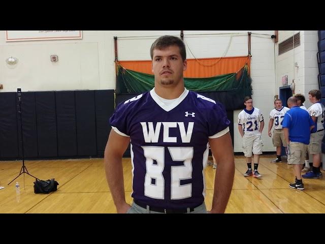 West Canada Valley TE Mason Schloop talks about stiff defenses in Class D