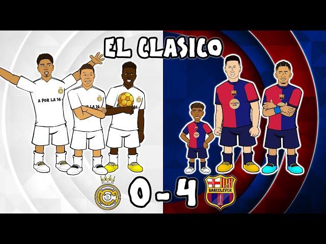 0-4 Real Madrid vs FC Barcelona (El Clasico 2024 Goals Highlights)