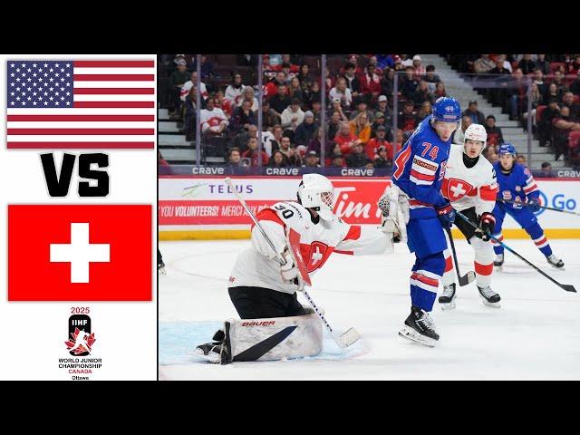 USA VS SWITZERLAND HIGHLIGHTS QUARTERFINALS IIHF WORLD JUNIOR CHAMPIONSHIP 2025