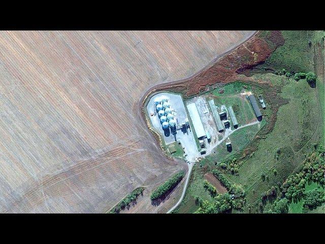 Съемки из космоса объектов Эксперт-Агро - Строительство элеваторов и зерноочистительных комплексов