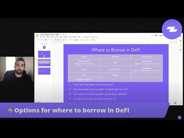 Yield TV - Ep 81 - DeFi Class Week 9 on How to Open a DeFi Loan