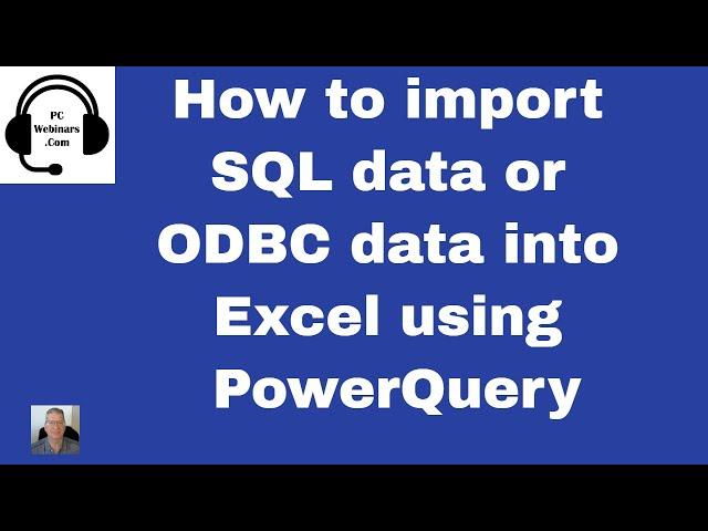 How to import an SQL or an ODBC data source into Excel and PowerBi using PowerQuery