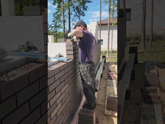 ДОМ ИЗ ГАЗОБЕТОНА С ОБЛИЦОВКОЙ КИРПИЧОМ ЗА НЕДЕЛЮ / ДОМ ИЗ ГАЗОБЛОКА #shots