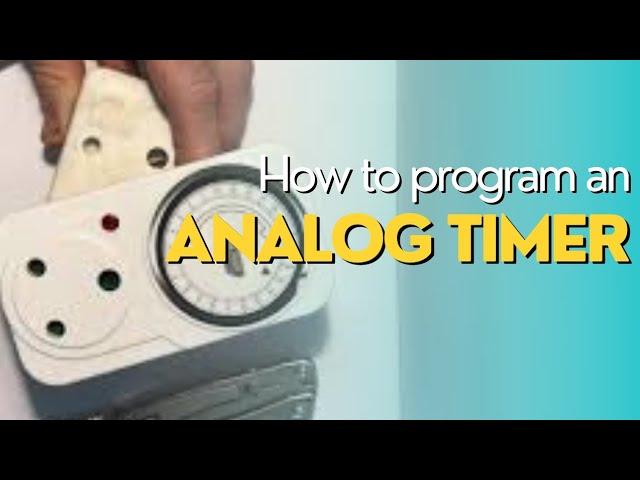 How to programme an old-school 24 hour timer