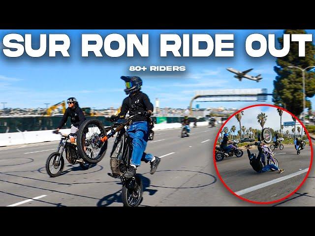 The Biggest SUR RON Street Rideout!! *Bad Crash*