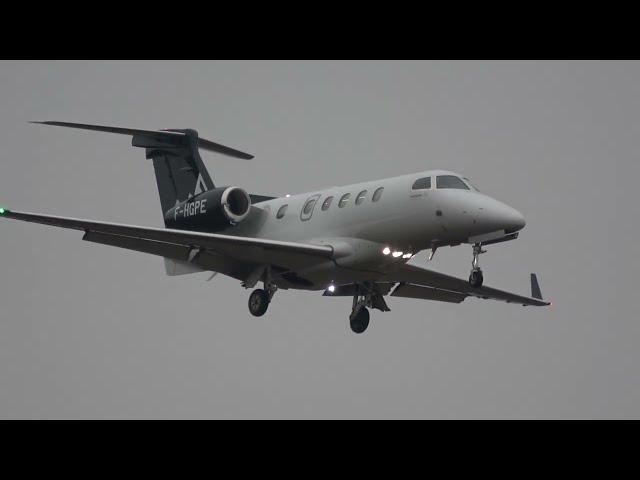 EMBRAER PHENOM 300 F-HGPE LANDING AT FARNBOROUGH/EGLF 18-12