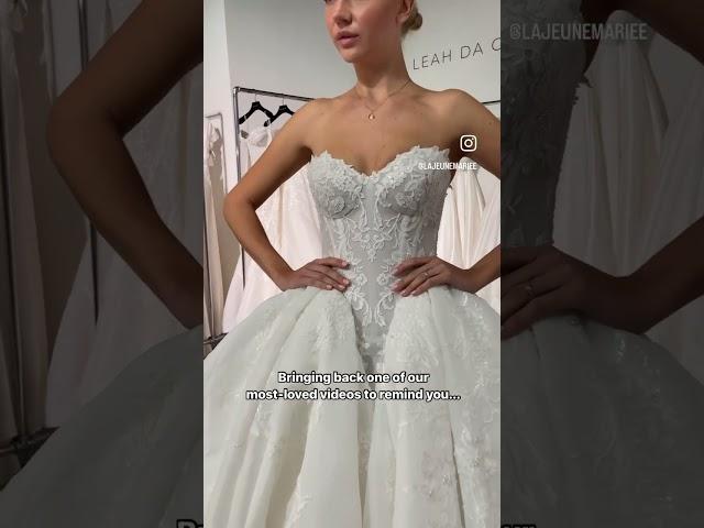 Leah Da Gloria in store! #columbus #columbusohio #weddingdress #columbusweddings #bridalcouture