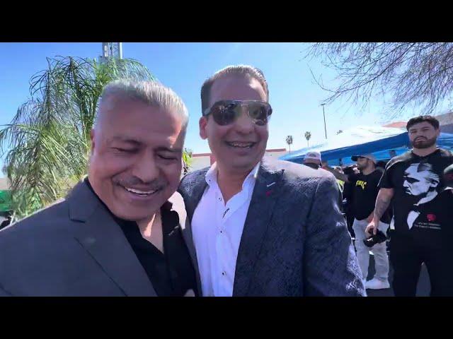 EPIC SCENE - WALKING WITH RGBA FANS AT THE GYM OPENING - ESNEWS BOXING