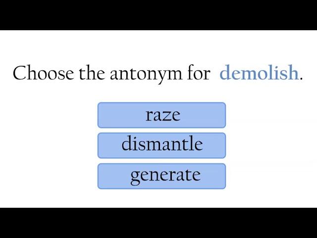 Antonyms   Quiz 1