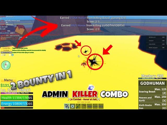 Got 2 BOUNTY with ADMIN KILLER PORTAL COMBO | MOHAK CHAMP | #BLOXFRUITS #roblox #bloxfruit