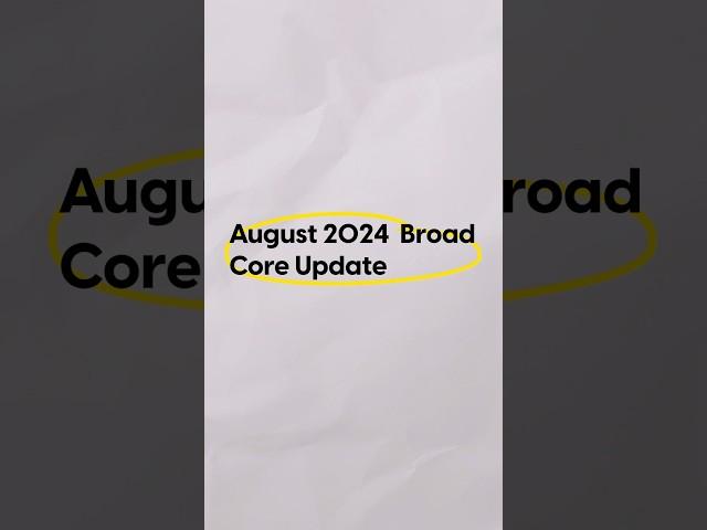 August 2024 broad core update +free dashboard #shorts #google #seo #googleadsstrategy #lookerstudio