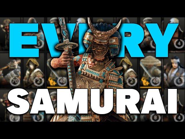 I Played a Game as EVERY Samurai in For Honor