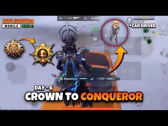 DAY - 6 CROWN TO CONQUEROR PUSH | HOW TO PUSH CONQUEROR DUO | MagnetoisLive