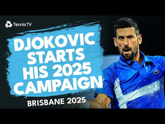 Novak Djokovic Starts His Singles Campaign vs Rinky Hijikata | Brisbane 2025 Highlights