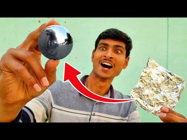 Making A Mirror Polished Aluminium Foil Ball | Japanese Aluminum Ball Experiment.