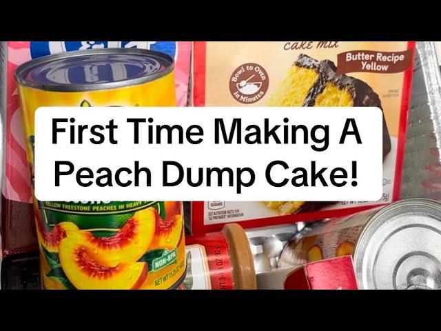 Happy Holidays! Trying new recipes! Have you ever made this?  #Fyp #Food #PeachDumpCake #shorts