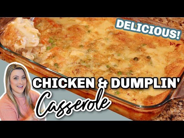 An INCREDIBLE Dump and Bake Recipe! | CHICKEN AND DUMPLING Casserole