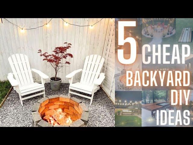 5 Cheap Backyard DIY Ideas | Small Backyard Makeover With A Budget | Affordable Backyard Projects