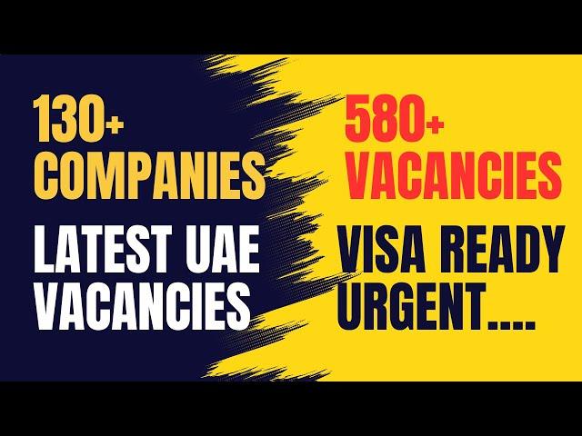 13th Jan-25 UAE JOBS TODAY | DUBAI JOBS 2025 | JOBS IN ABU DHABI | GULF JOBS TODAY | PRAVASI