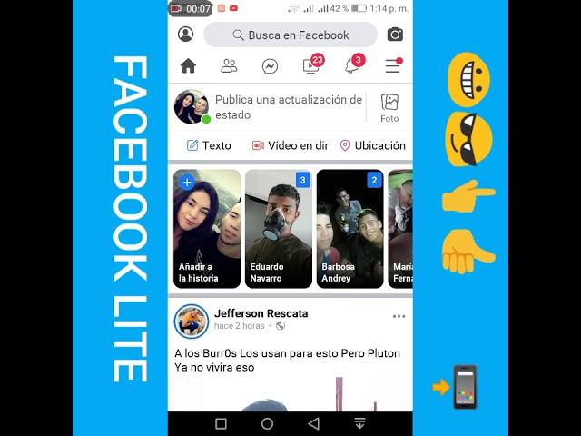 Cambiar contraseña de Facebook lite