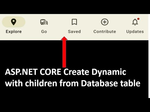 Create Dynamic Menu with Children in ASP.NET CORE